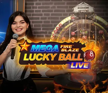 Mega Fire Blaze Lucky Ball online game logo by Playtech on casinomalina.pt